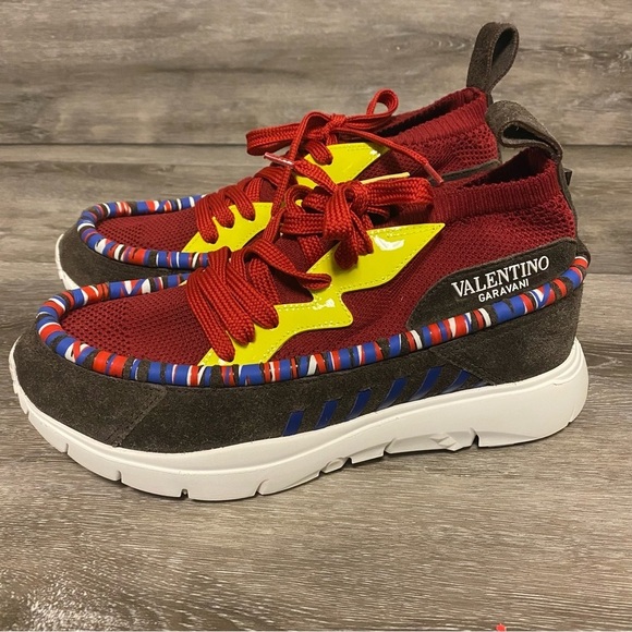 Valentino  Garavani | Mov Toe Moced Media Sneakers Russo Red Size 38 - Picture 4 of 11